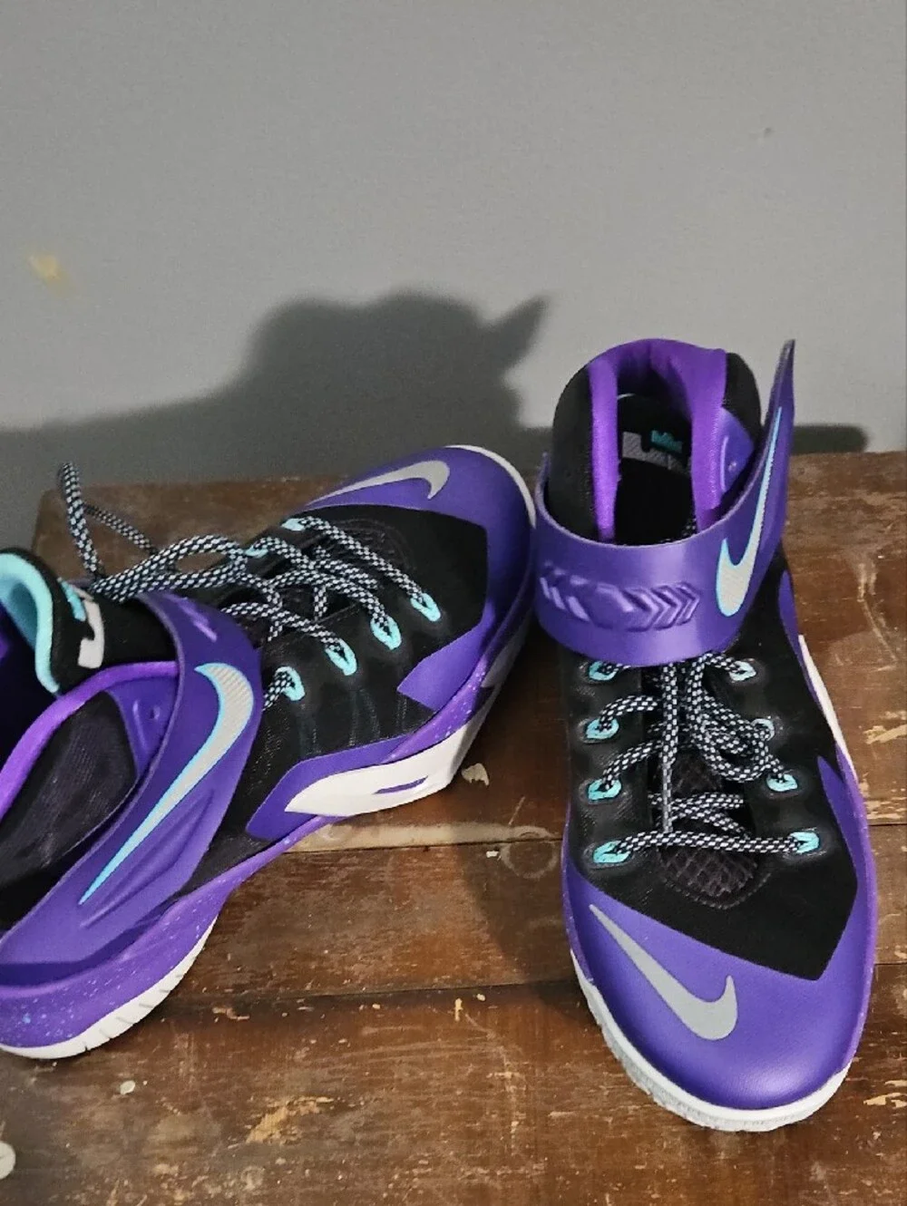 Nike Lebron Purple and Black ZOOM High-Top Sneakers